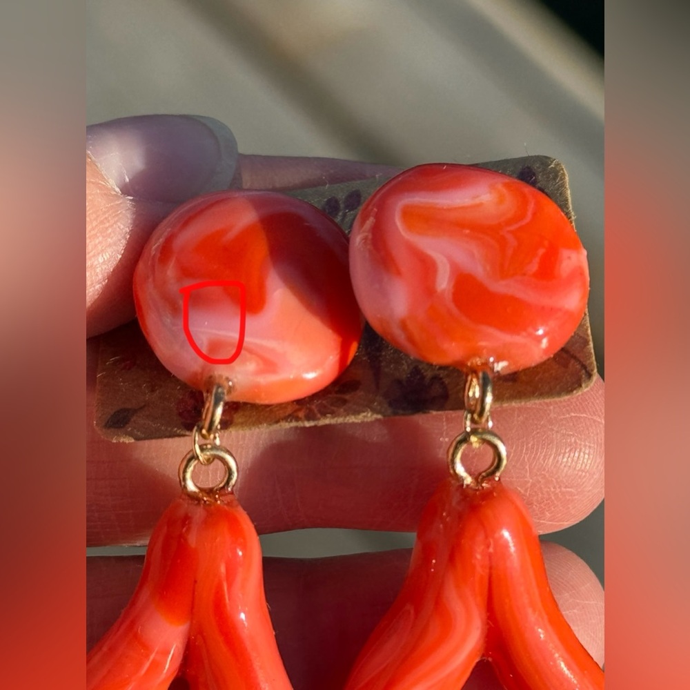 Polymer clay stud Earrings - Picture 4 of 12